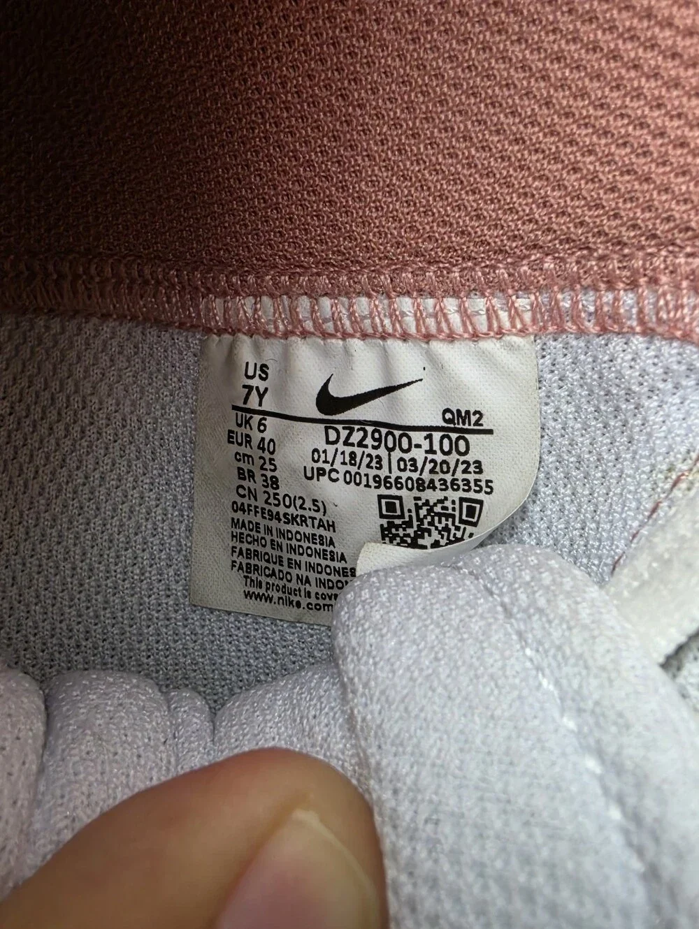 Nike Blazer Mid '77 'White Pink' Sneakers Big Girls Size 7Y
